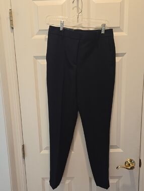NWT DKNY The Essex Slim Leg Ankle Pant 4 Black High Rise Trousers Office Career